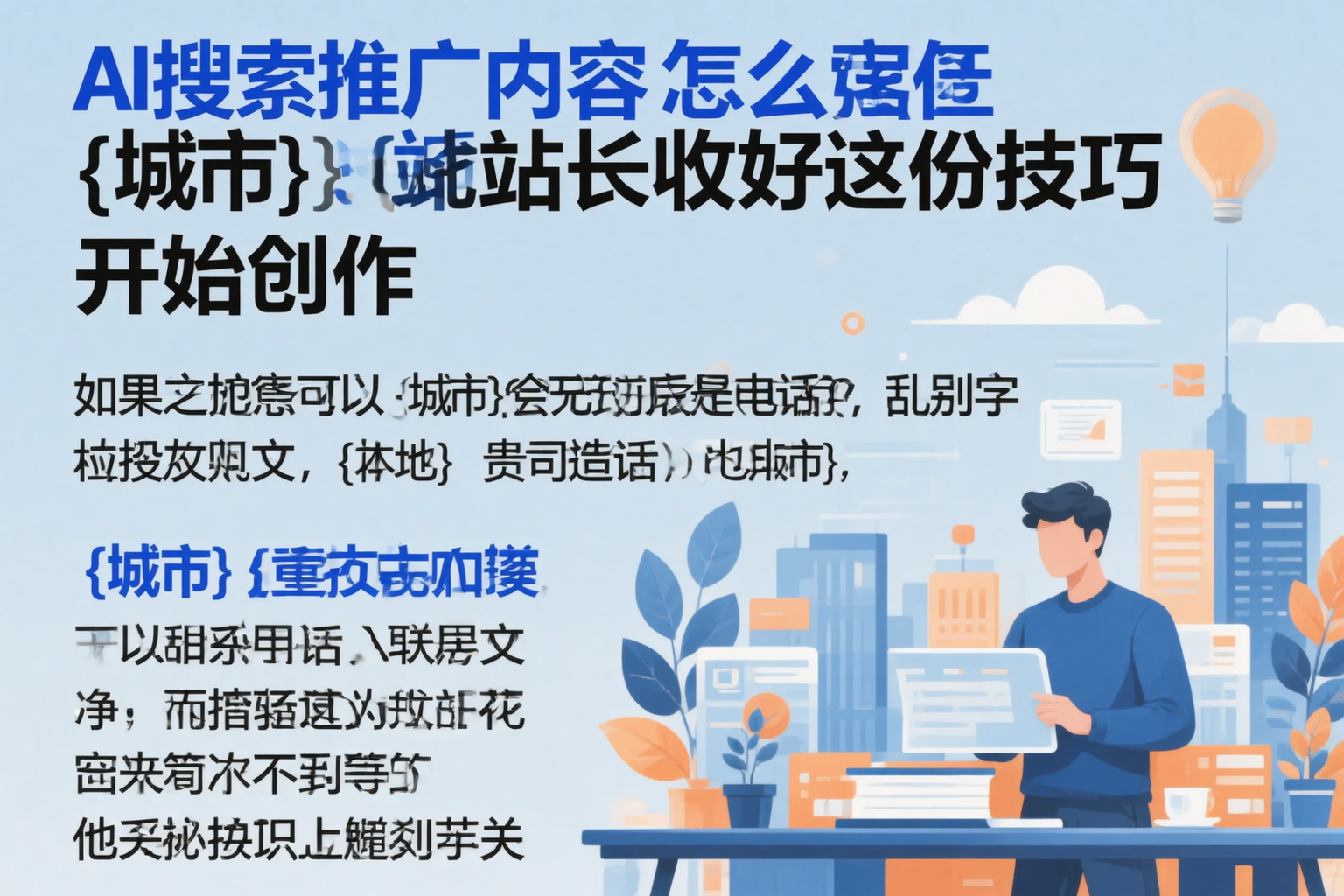 AI搜索推广内容怎么写？晋城站长收好这份技巧