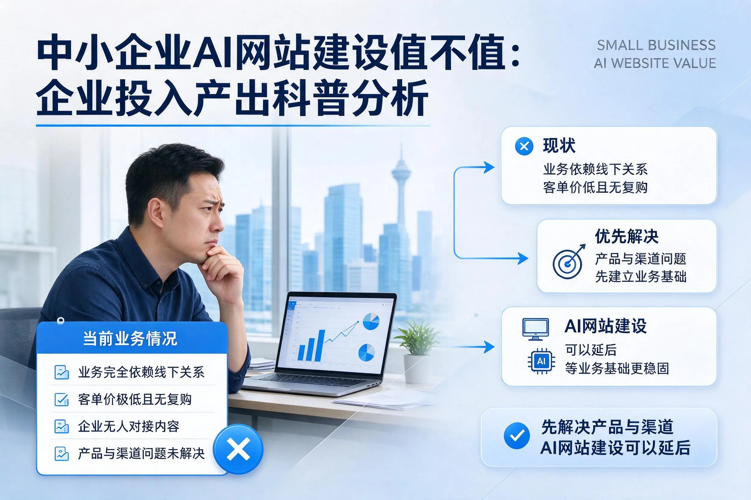 中小企业AI网站建设值不值：晋城企业投入产出科普分析