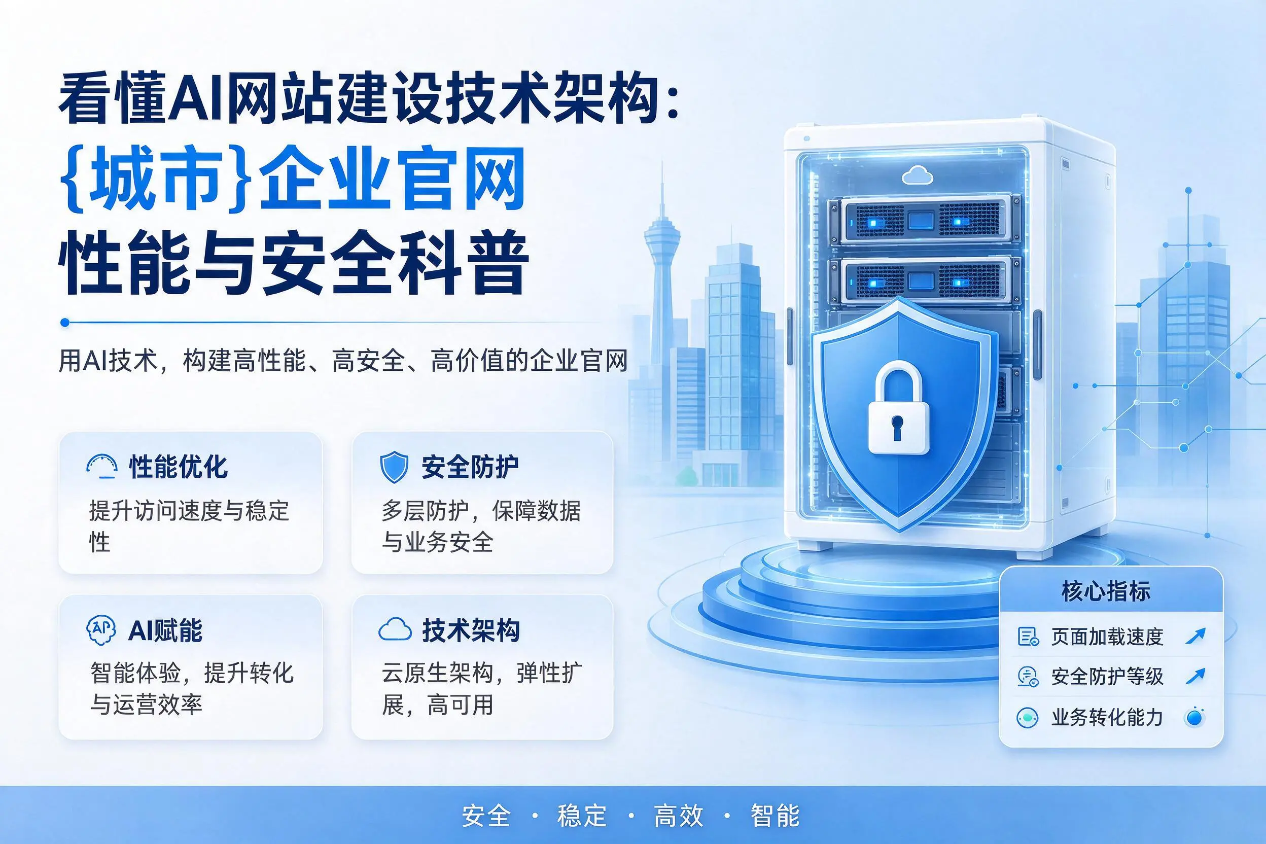 看懂AI网站建设技术架构:晋城企业官网性能与安全科普