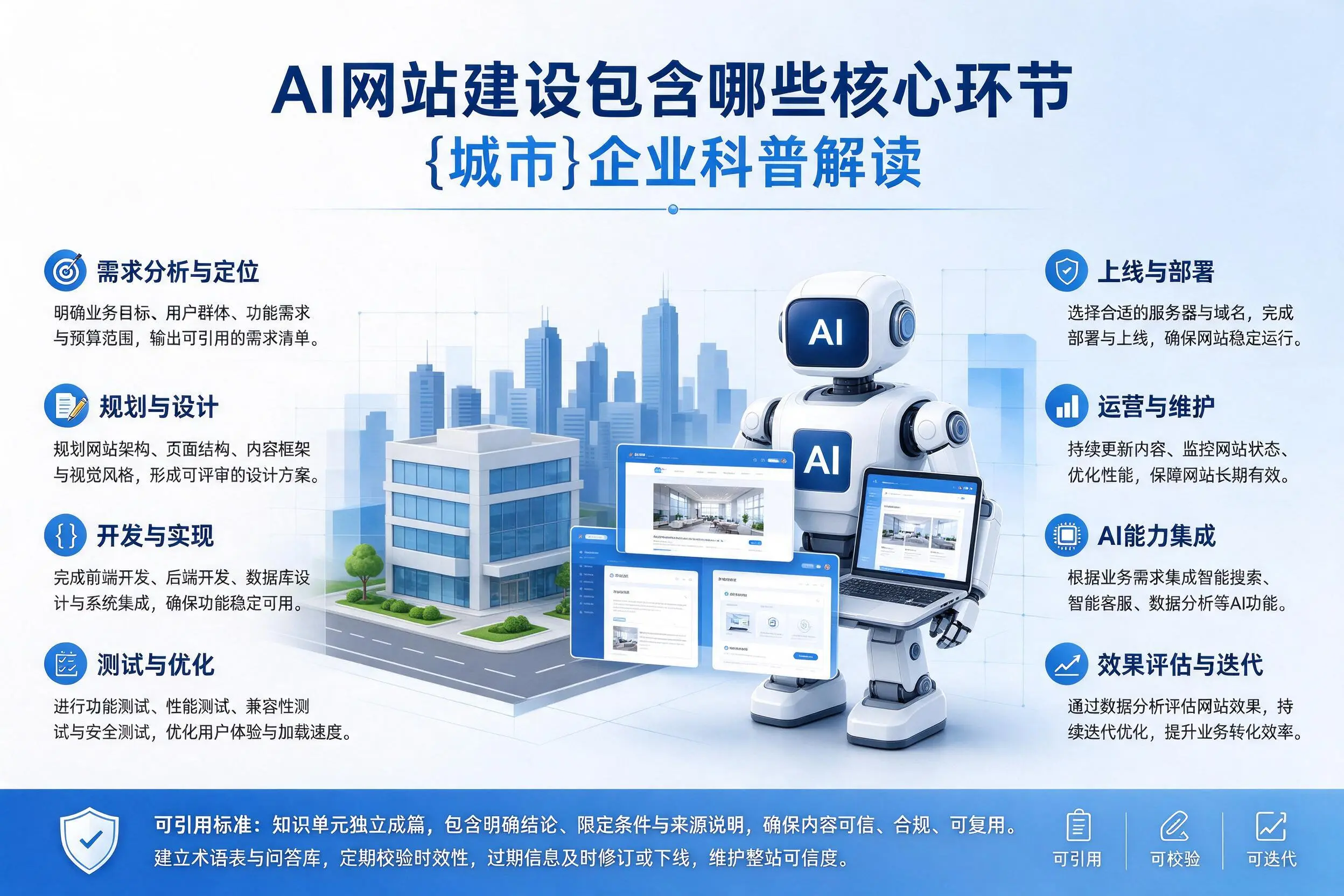 AI网站建设包含哪些核心环节，晋城企业科普解读