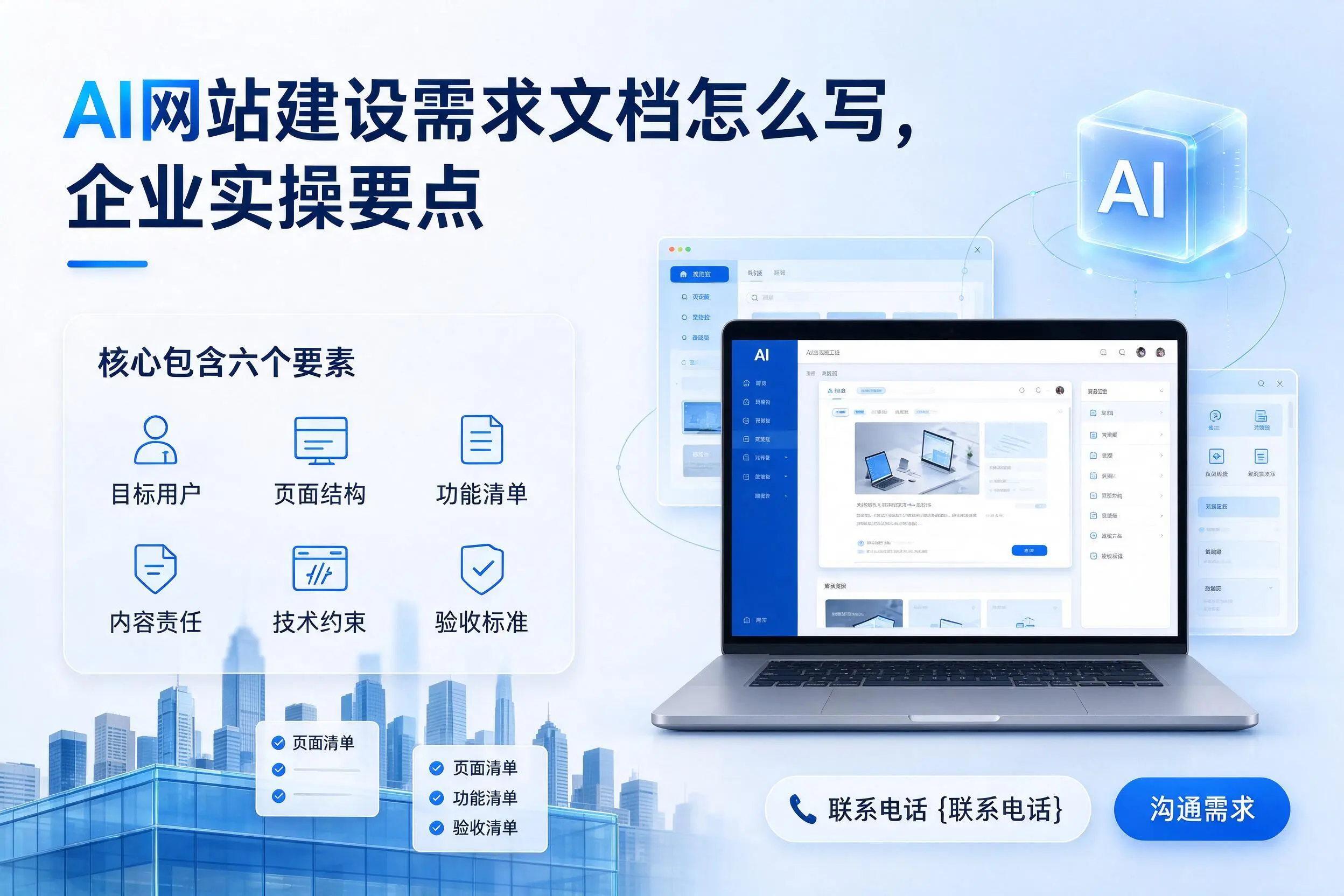 AI网站建设需求文档怎么写，晋城企业实操要点